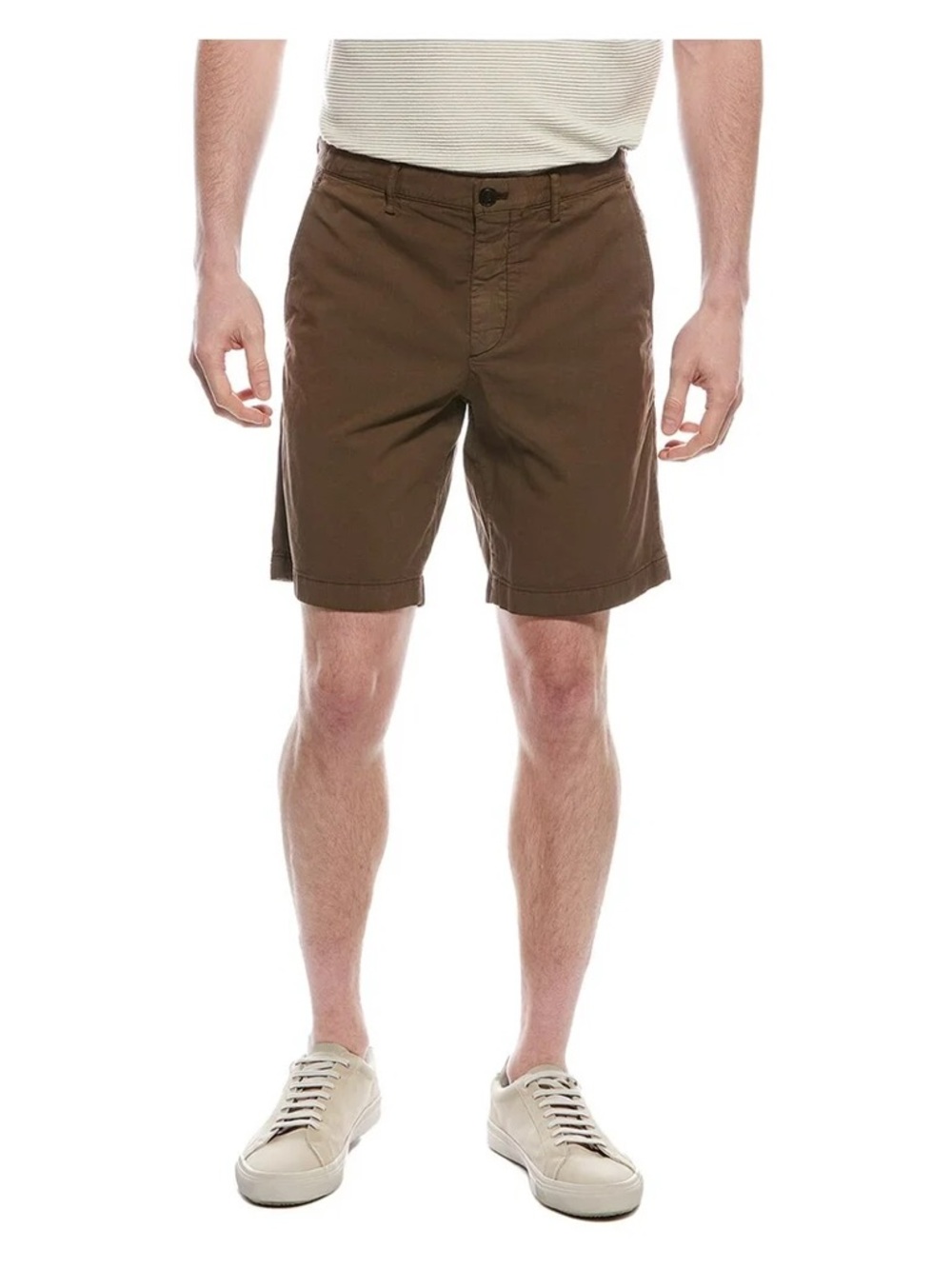 Theory Zaine SW Patton Brown Stretch Chino Shorts Size 33 Slim Tailored